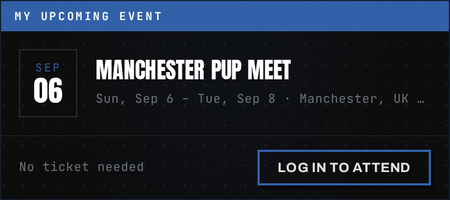 Upcoming events on a Collr profile